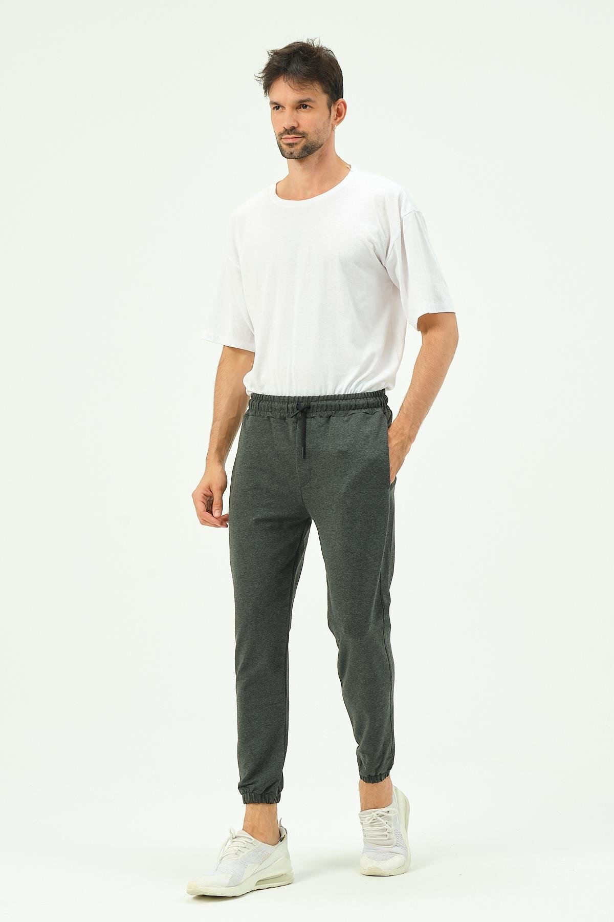 C&City Erkek Lastikli Paça Yandan Cepli Eşofman Altı 781 Antrasit