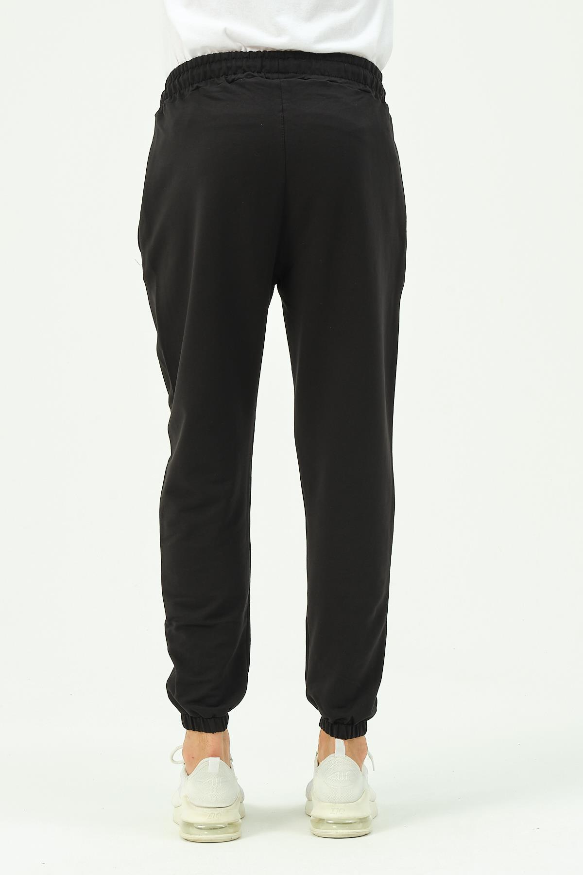 C&City Erkek Lastikli Paça Yandan Cepli Eşofman Altı 781 Siyah