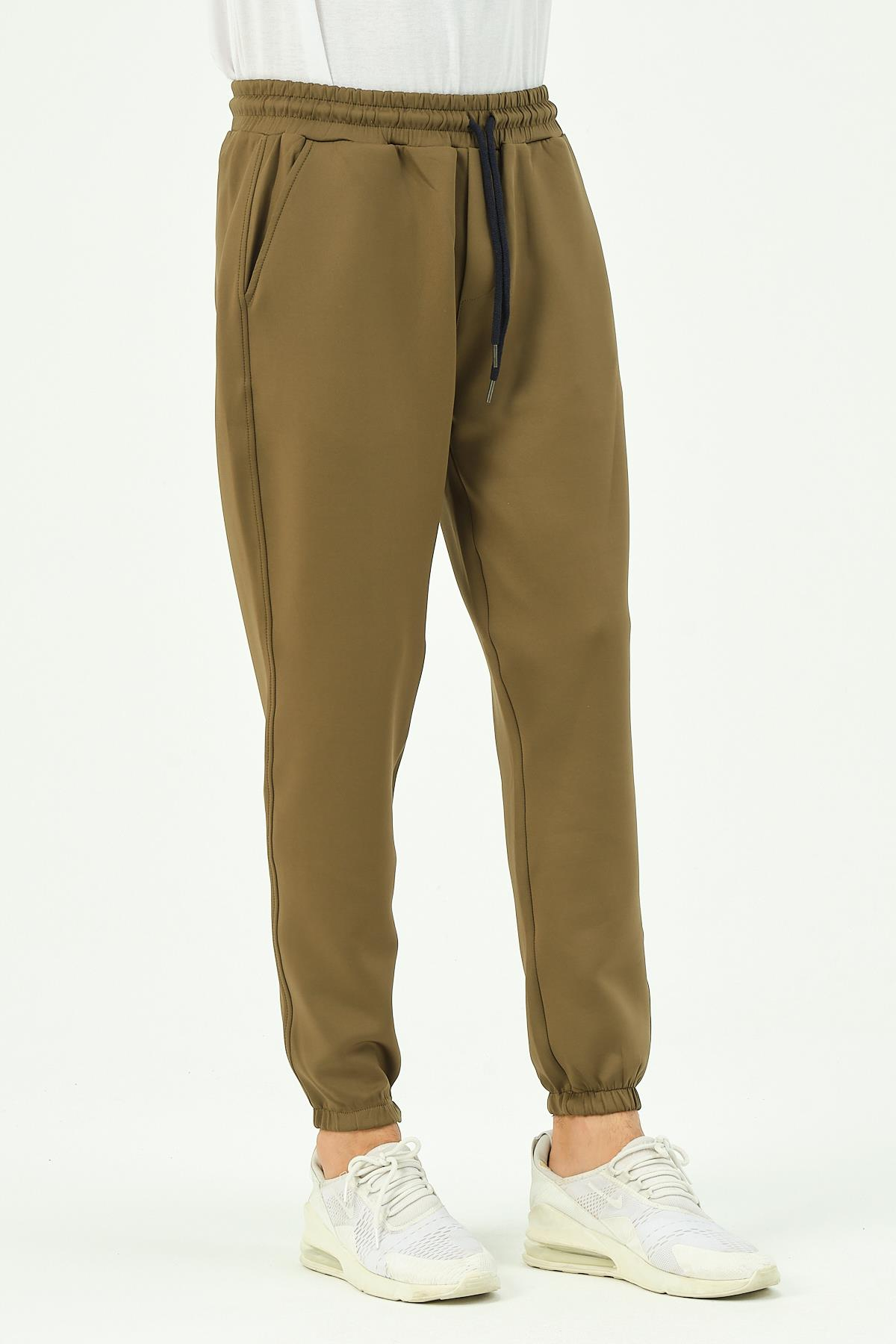 C&City Erkek Lastikli Paça Yandan Cepli Eşofman Altı 853 Haki