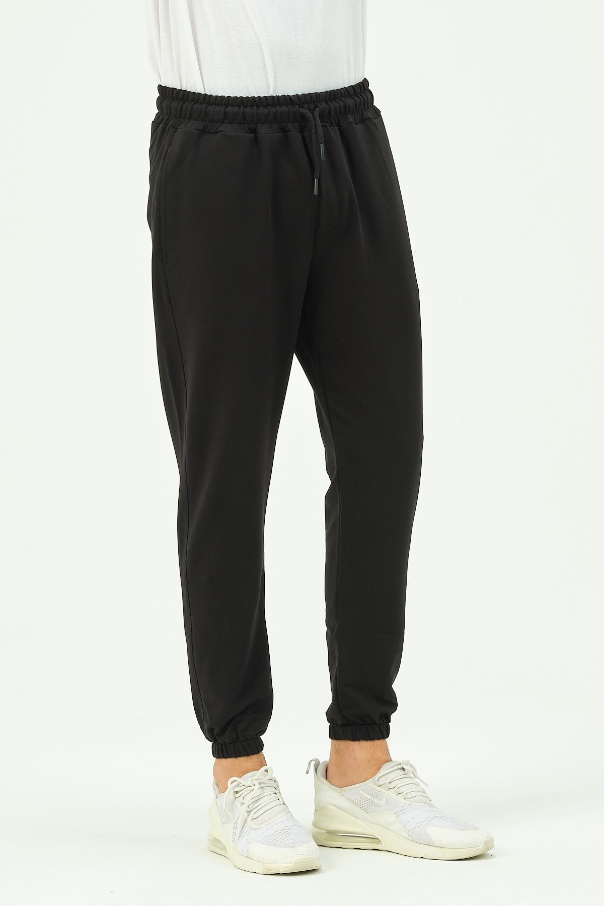 C&City Erkek Lastikli Paça Yandan Cepli Eşofman Altı 781 Siyah