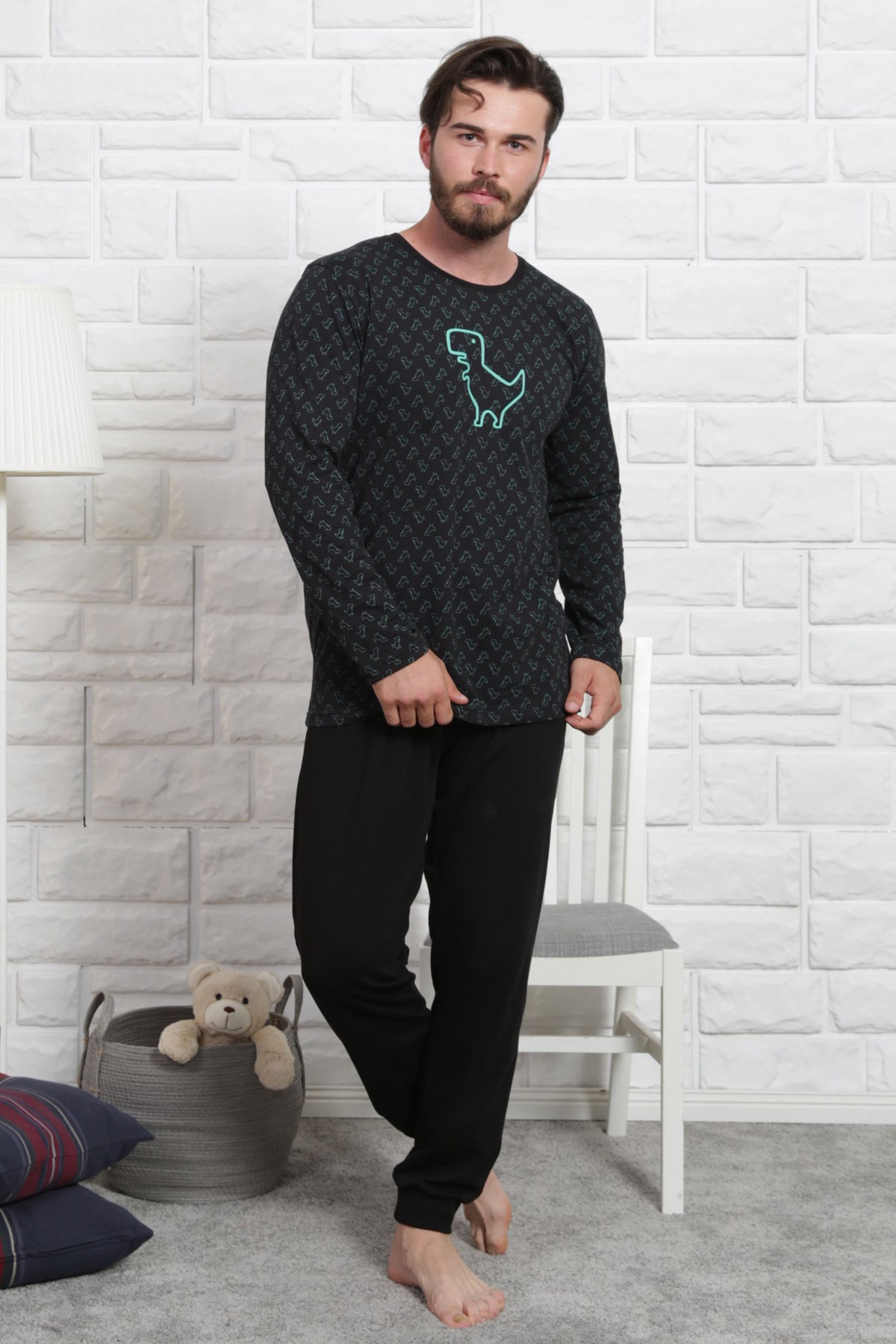 C&City Erkek Pijama Takım 0021012077 Siyah