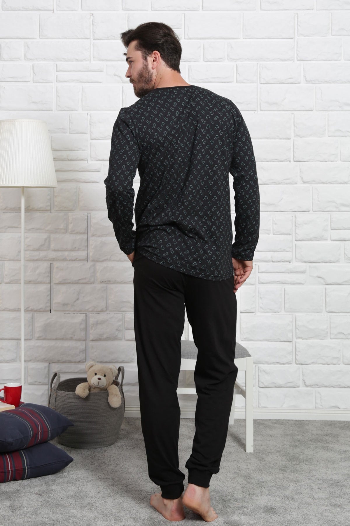 C&City Erkek Pijama Takım 0021012077 Siyah
