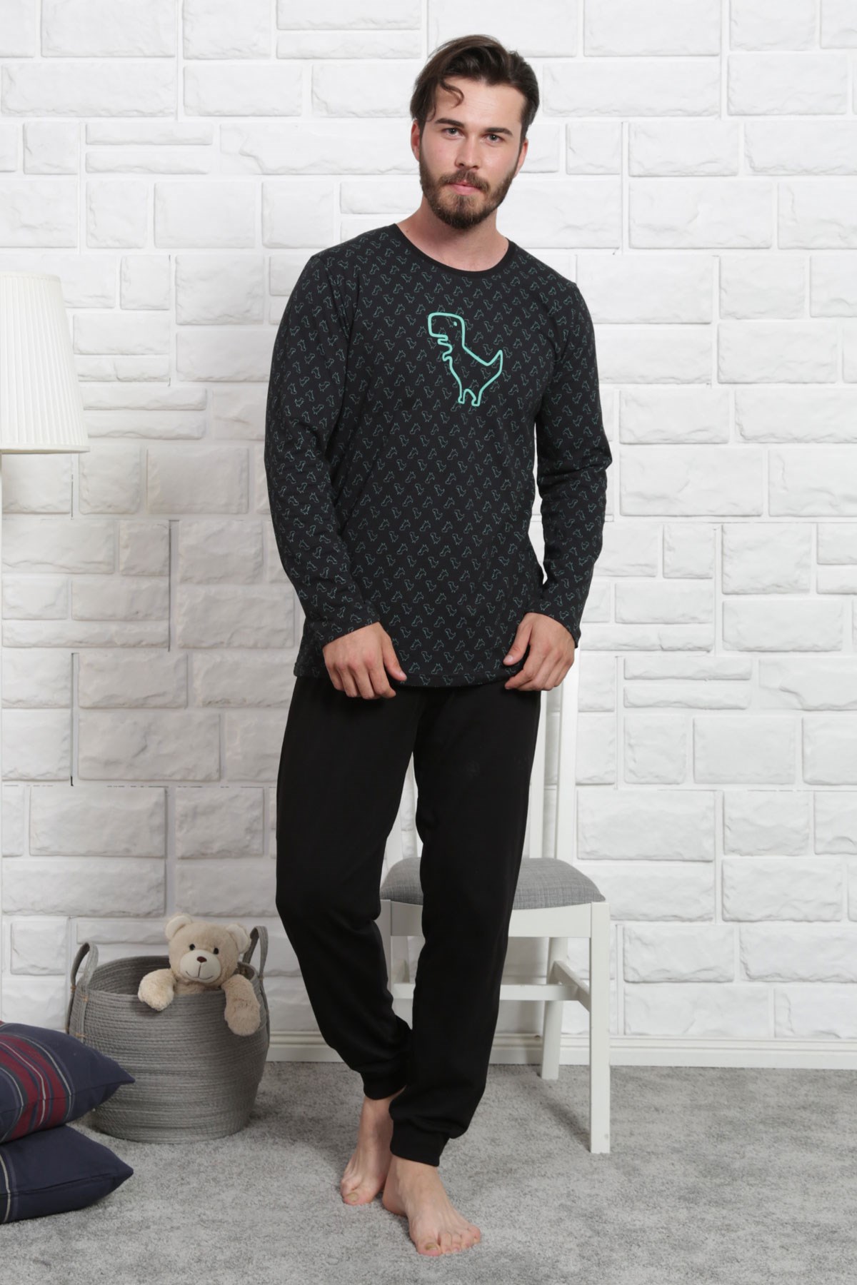 C&City Erkek Pijama Takım 0021012077 Siyah