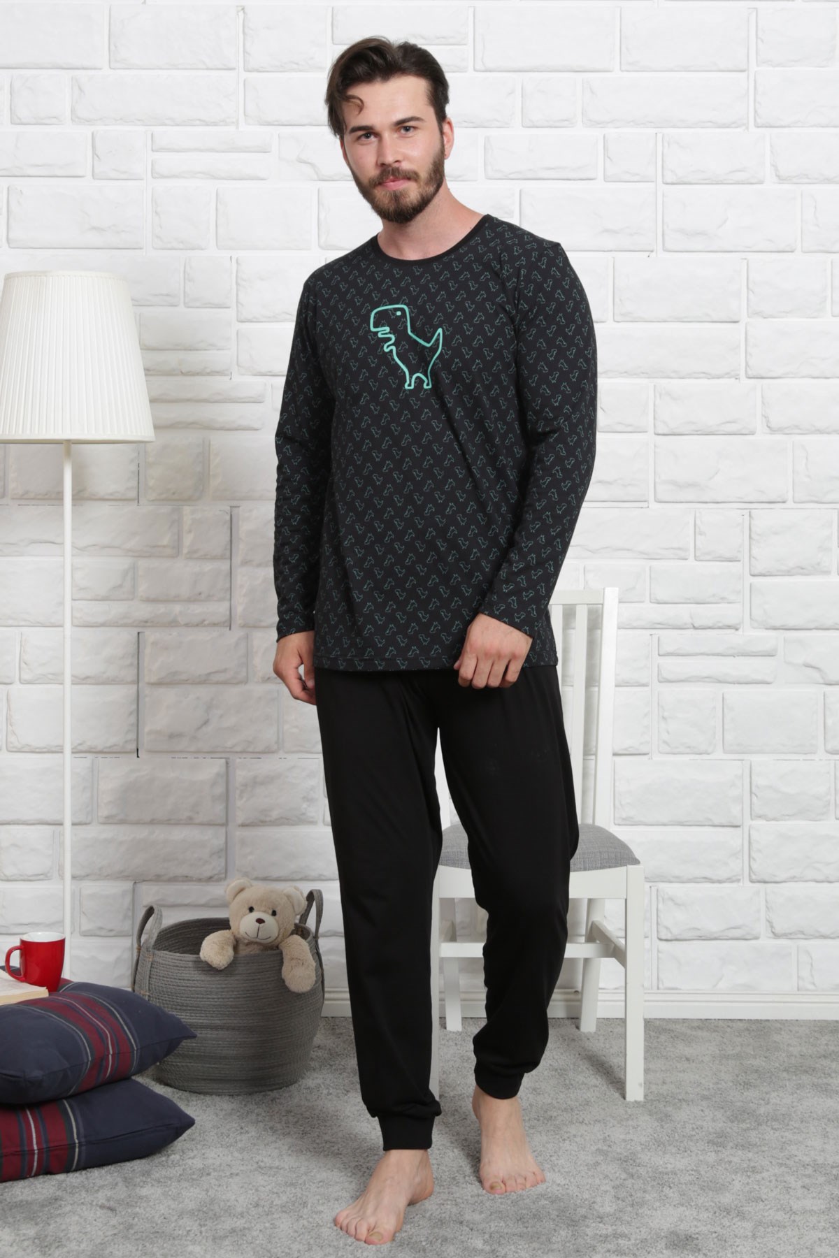 C&City Erkek Pijama Takım 0021012077 Siyah