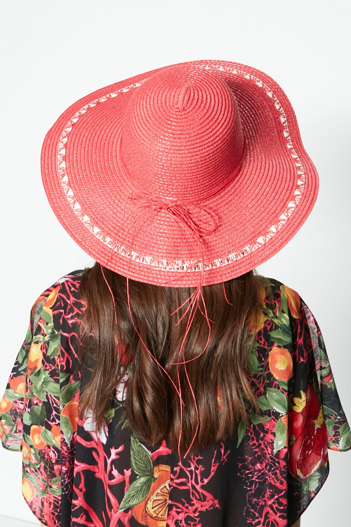 C&City Hasır Plaj Şapkası Y23730-04 Fuşya