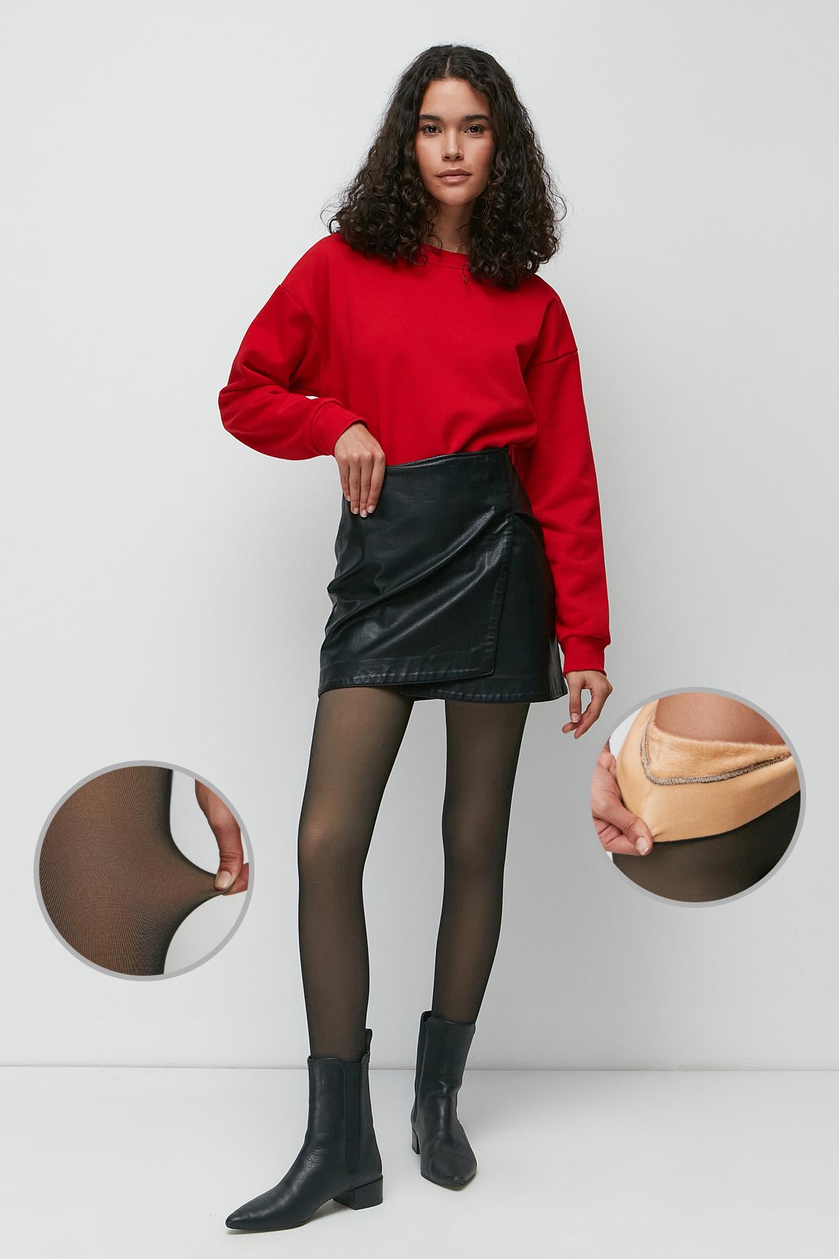 C&City İnce Görünümlü Termal Külotlu Çorap 9099 Siyah