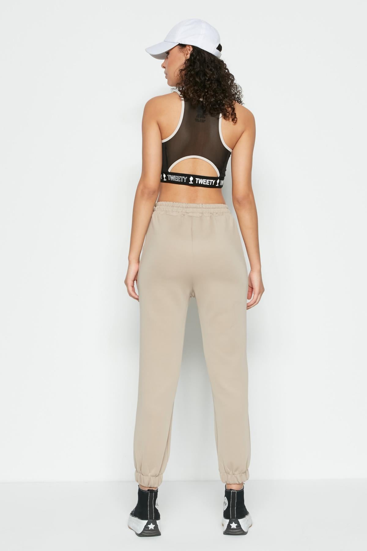 C&City Jogger Lastikli Spor Eşofman Altı 806 Taş
