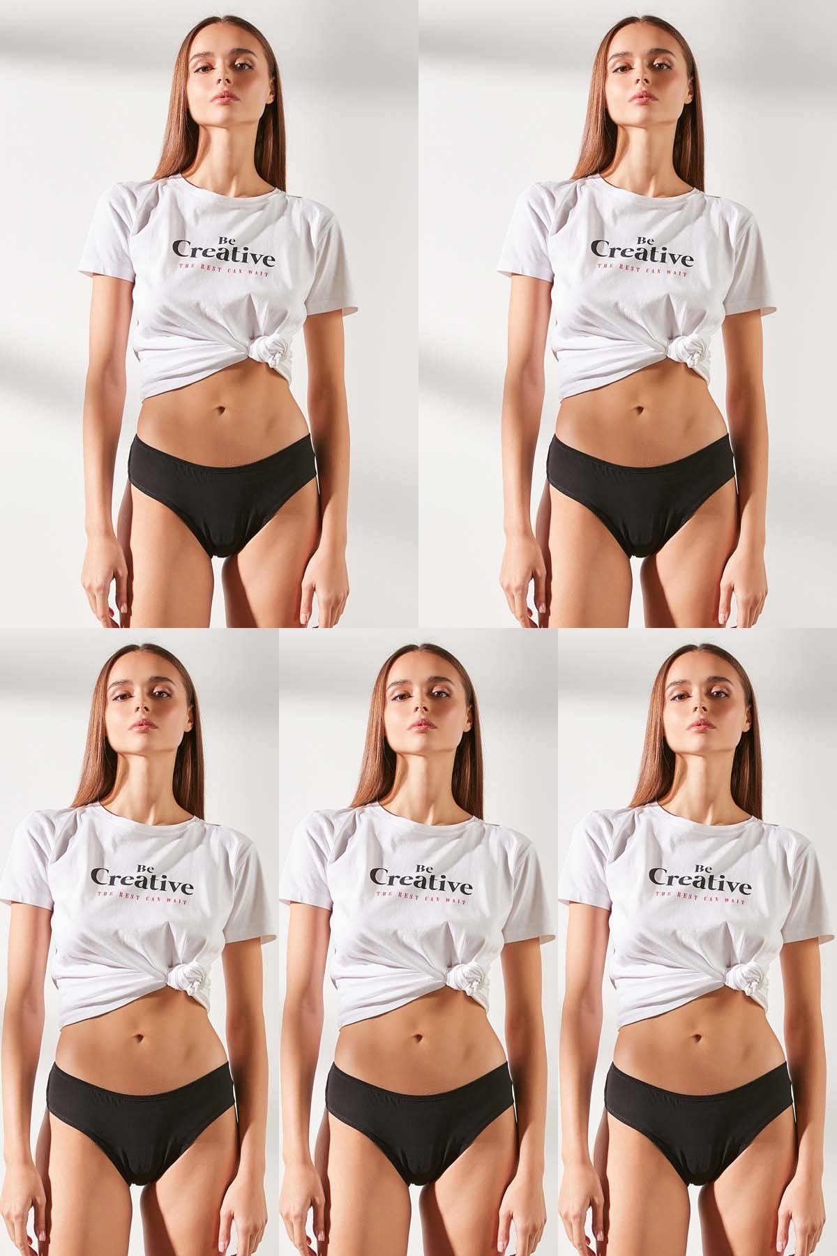 C&City Kadın 5'li Brazilian Külot 590 Siyah