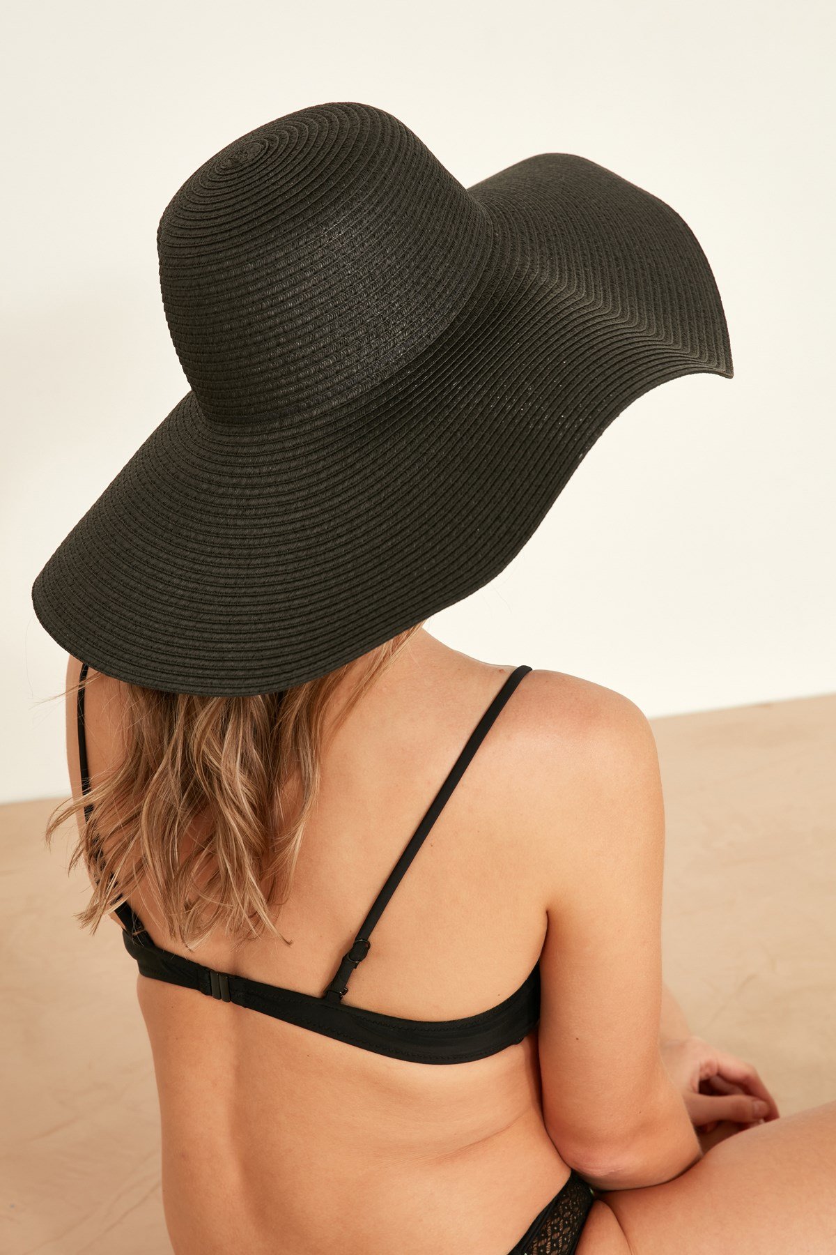 C&City Kadın Hasır Şapka Y1730-23 Siyah