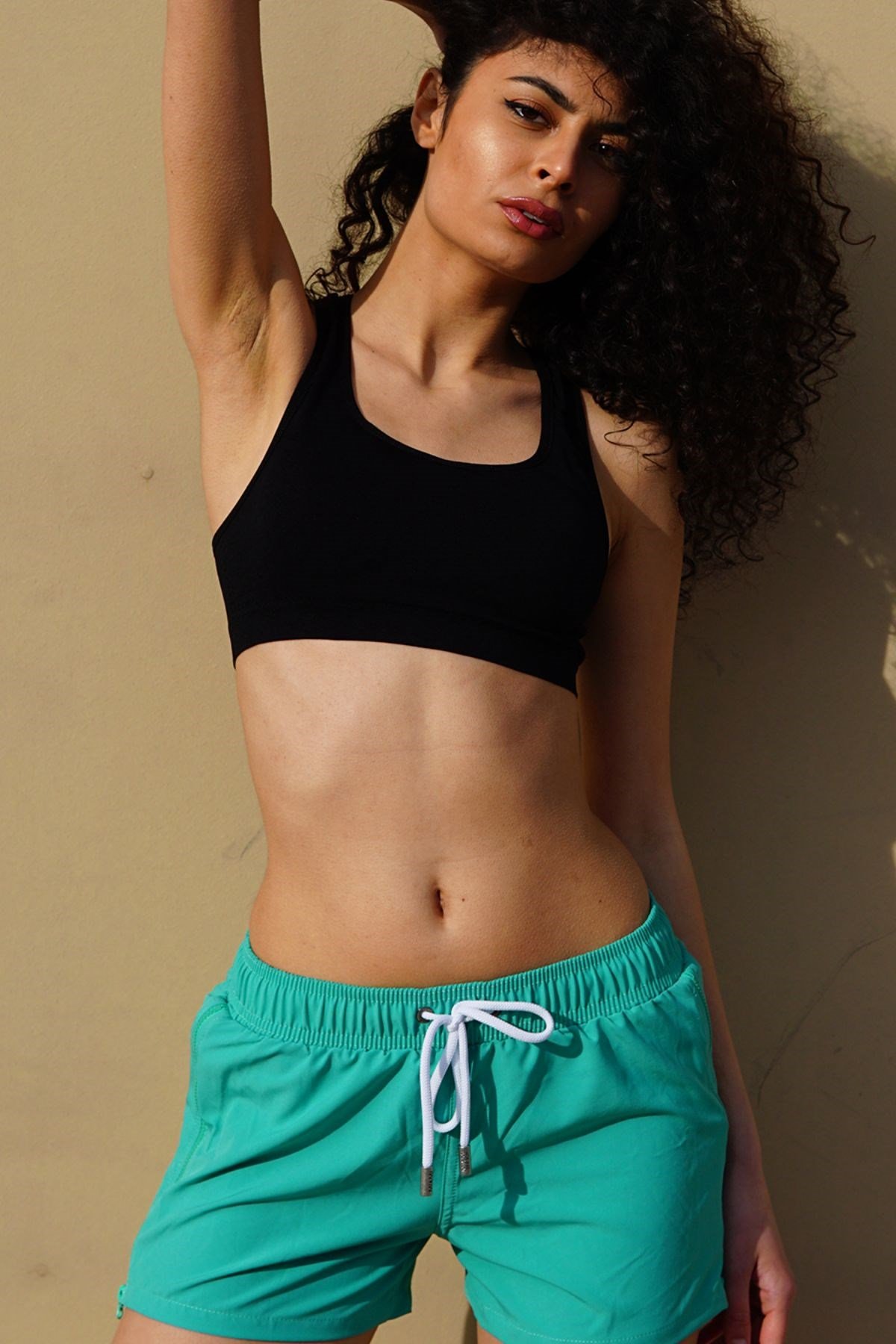 C&City Kadın Likralı Deniz Şort C1816 Mint