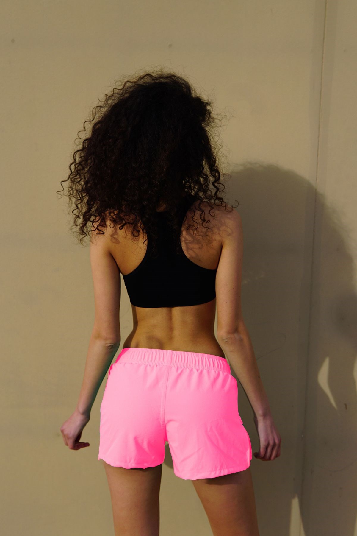 C&City Kadın Likralı Deniz Şort C1816 Pembe