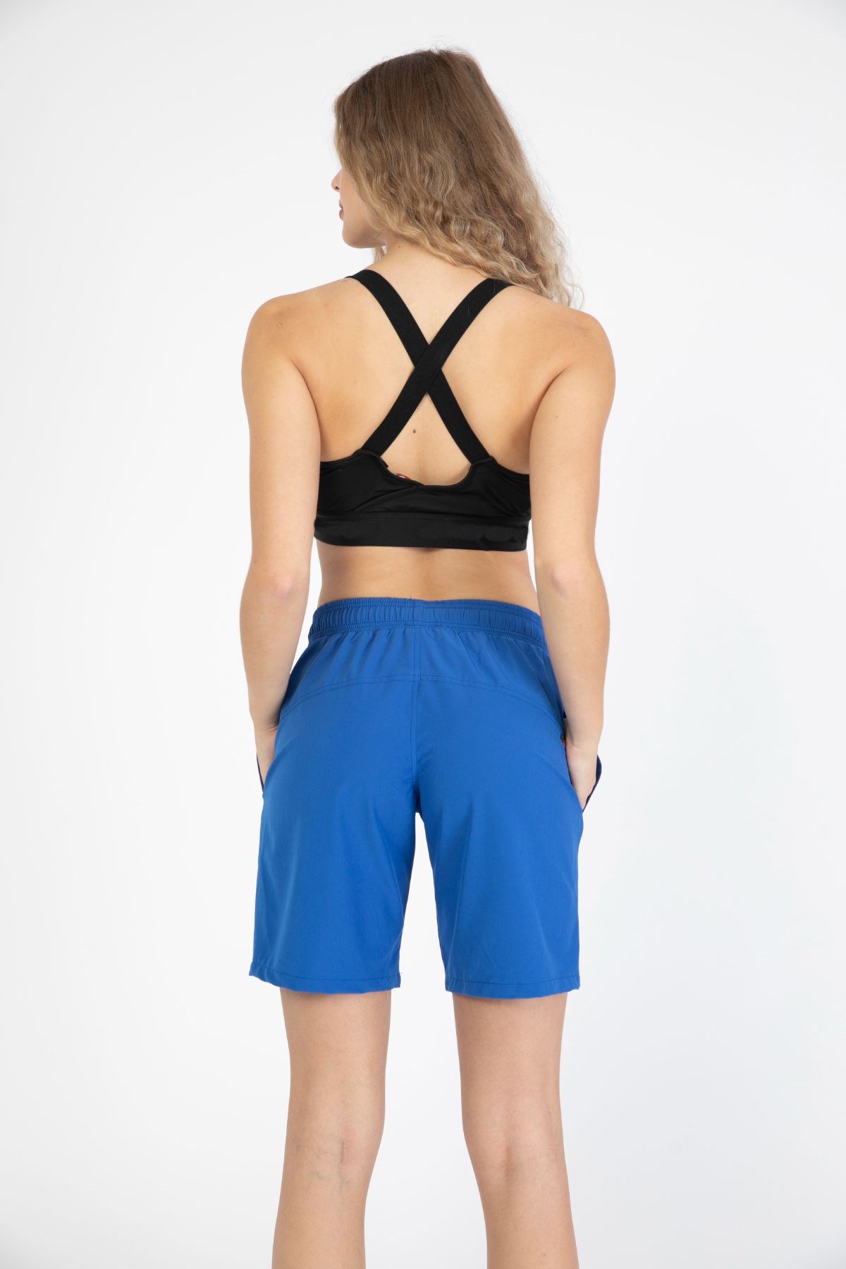 C&City Kadın Likralı Deniz Şort C1860 Saks