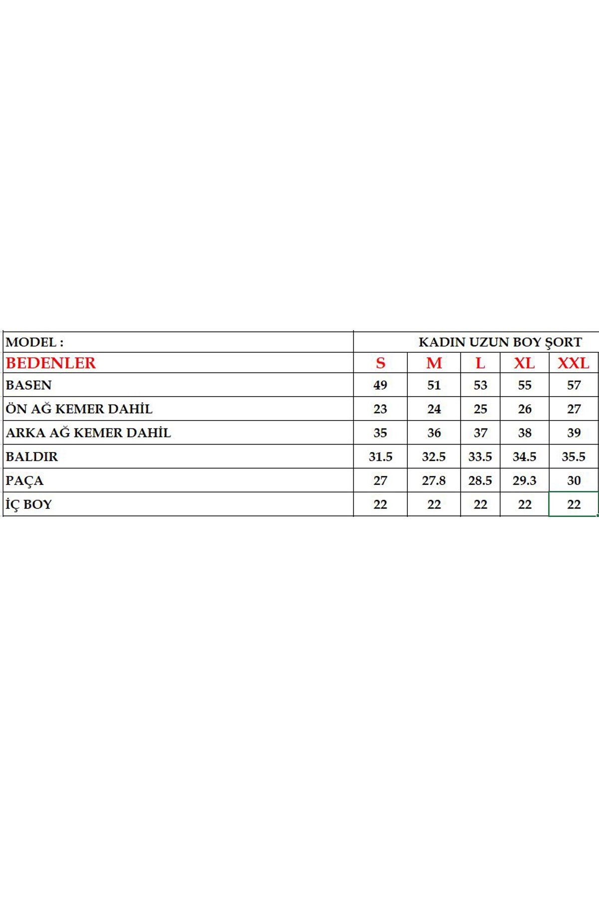 C&City Kadın Likralı Deniz Şort C1860 Saks