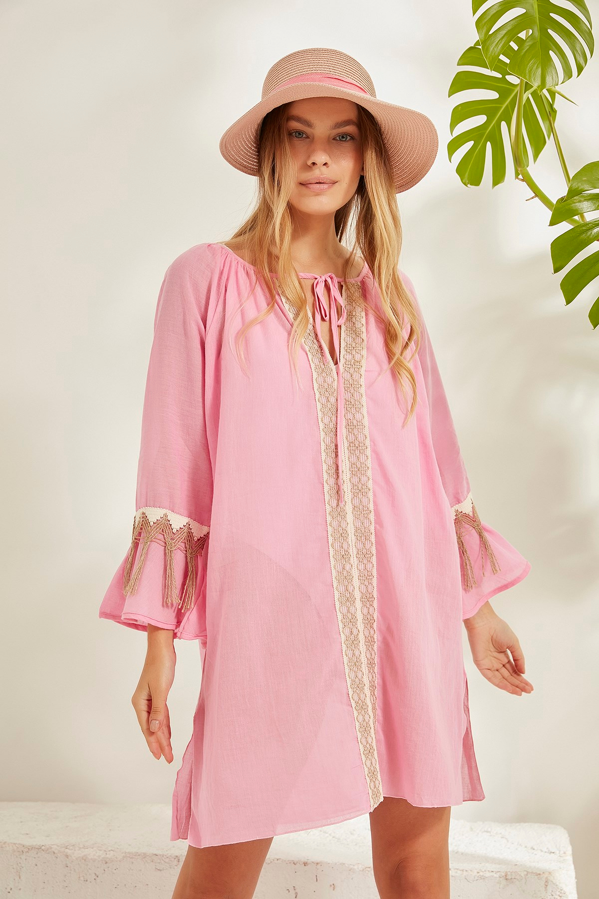C&City Kadın Pareo Plaj Elbisesi 2014 Pembe