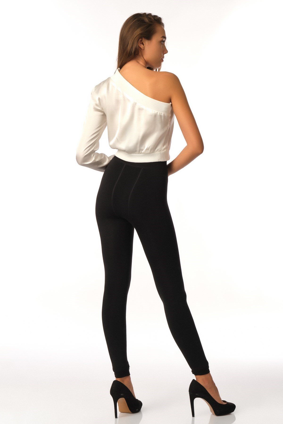 C&City Kadın Peluş Termal Tayt Siyah