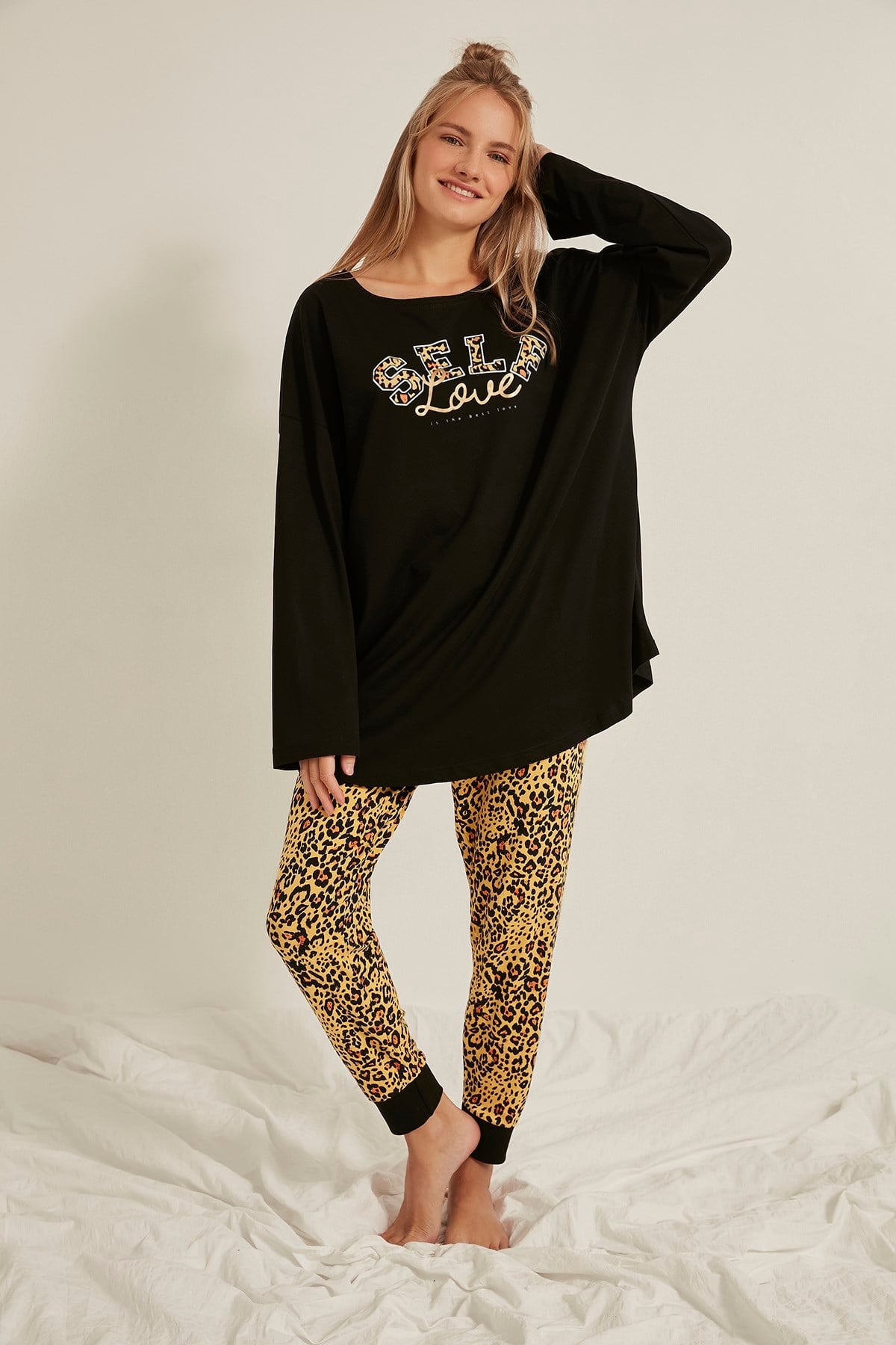 C&City Kadın Pijama Takım 0031252969 Siyah