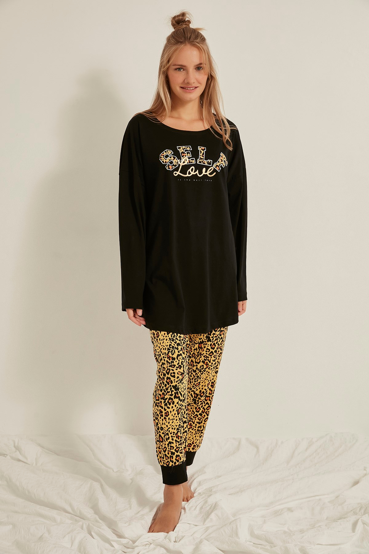 C&City Kadın Pijama Takım 0031252969 Siyah