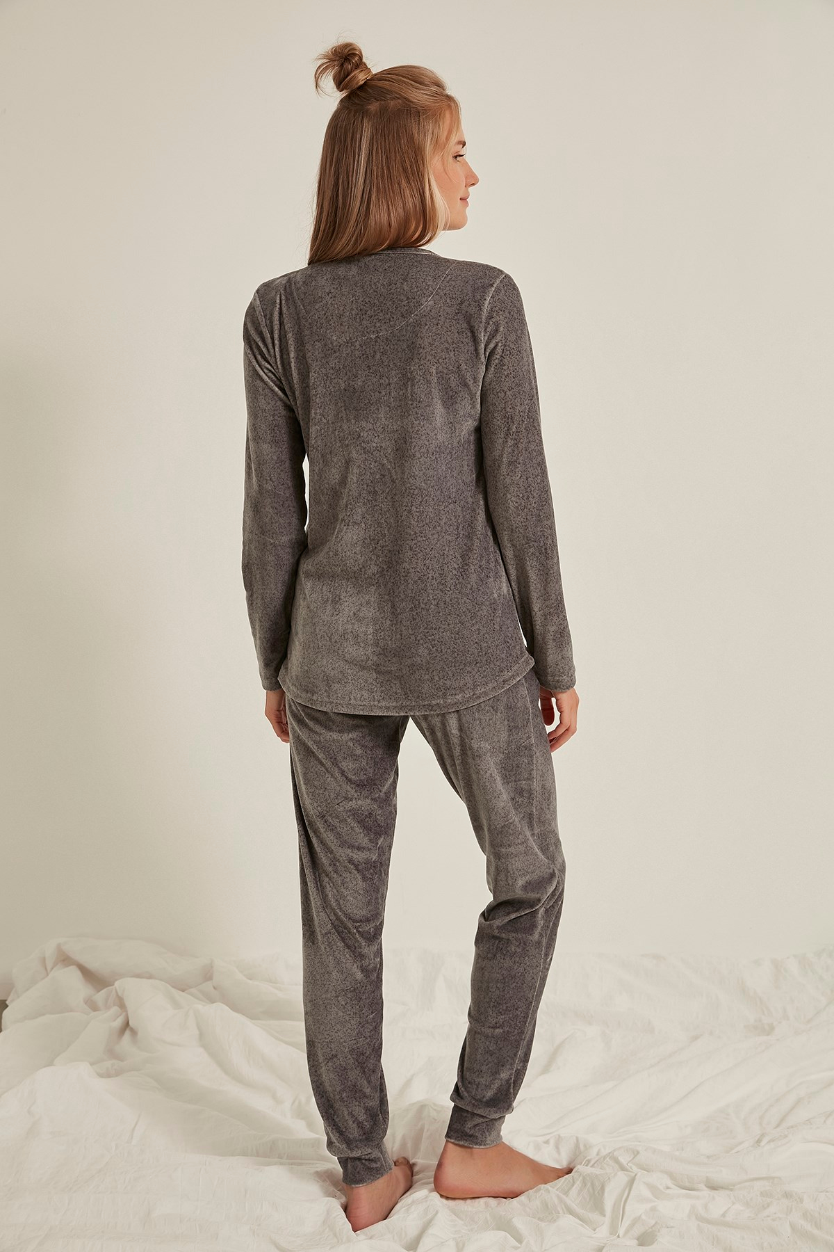 C&City Kadın Pijama Takım 0050350000 Füme