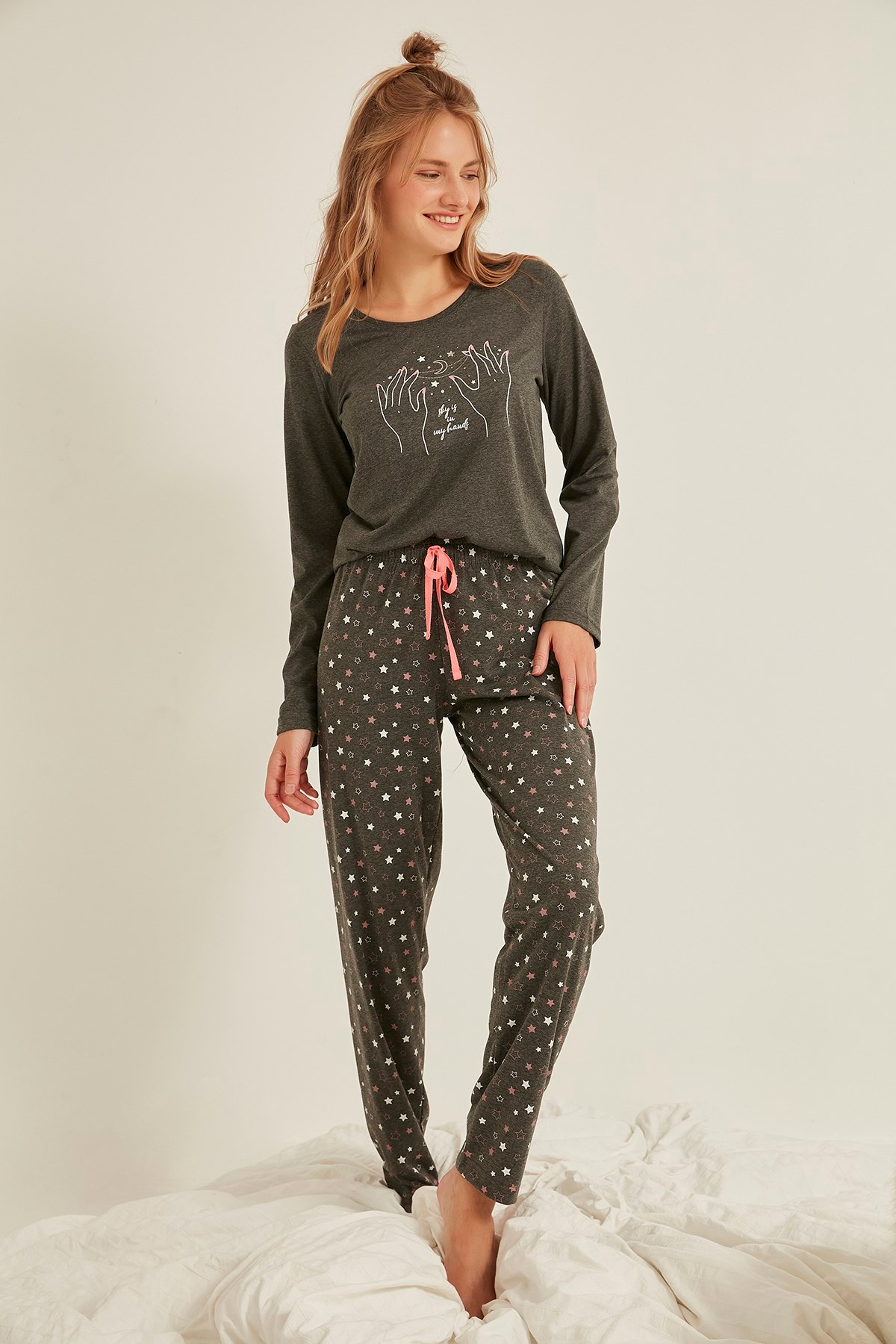 C&City Kadın Pijama Takım 0030320090 Antrasit