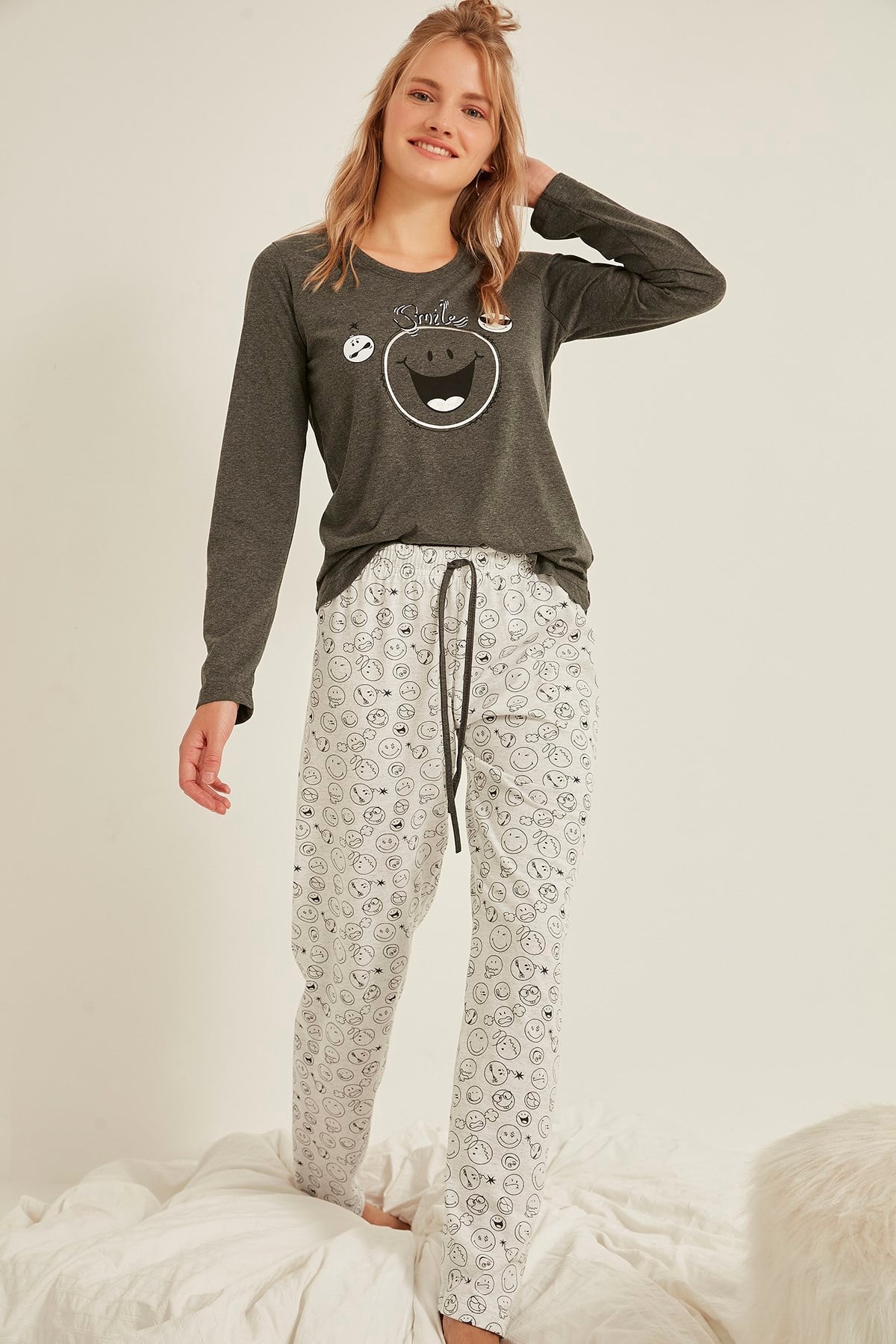 C&City Kadın Pijama Takım 0040741690 Antrasit