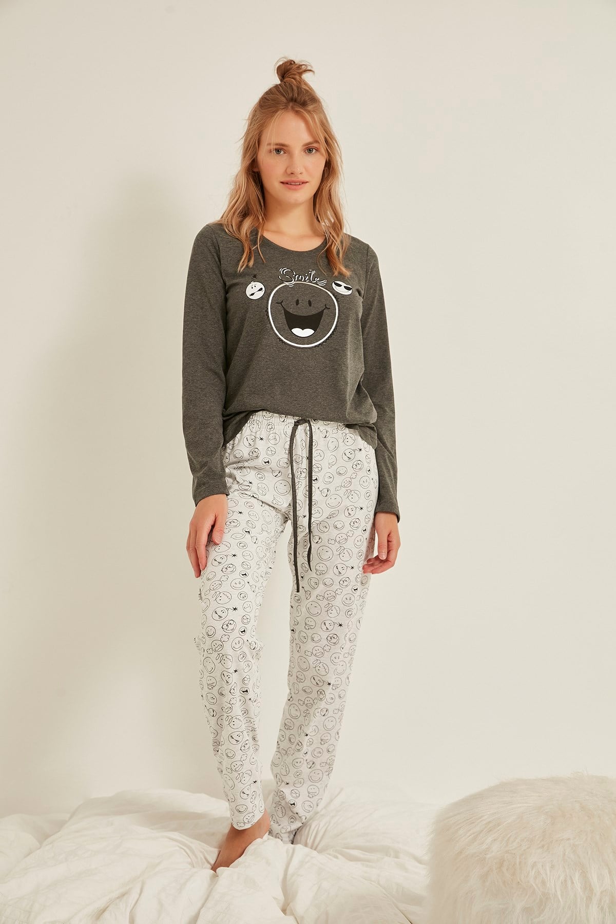 C&City Kadın Pijama Takım 0040741690 Antrasit