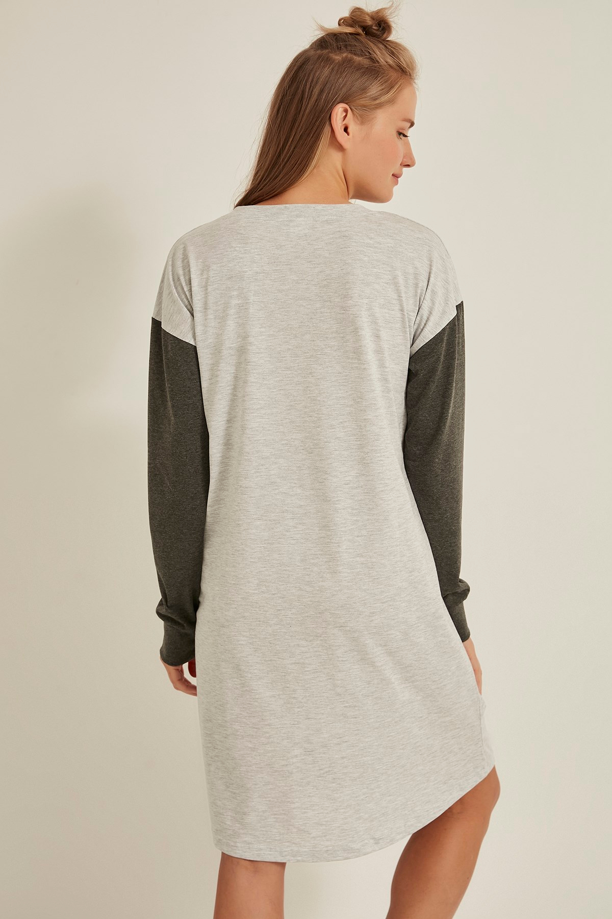 C&City Kadın Tunik 0030250000 Gri Melanj