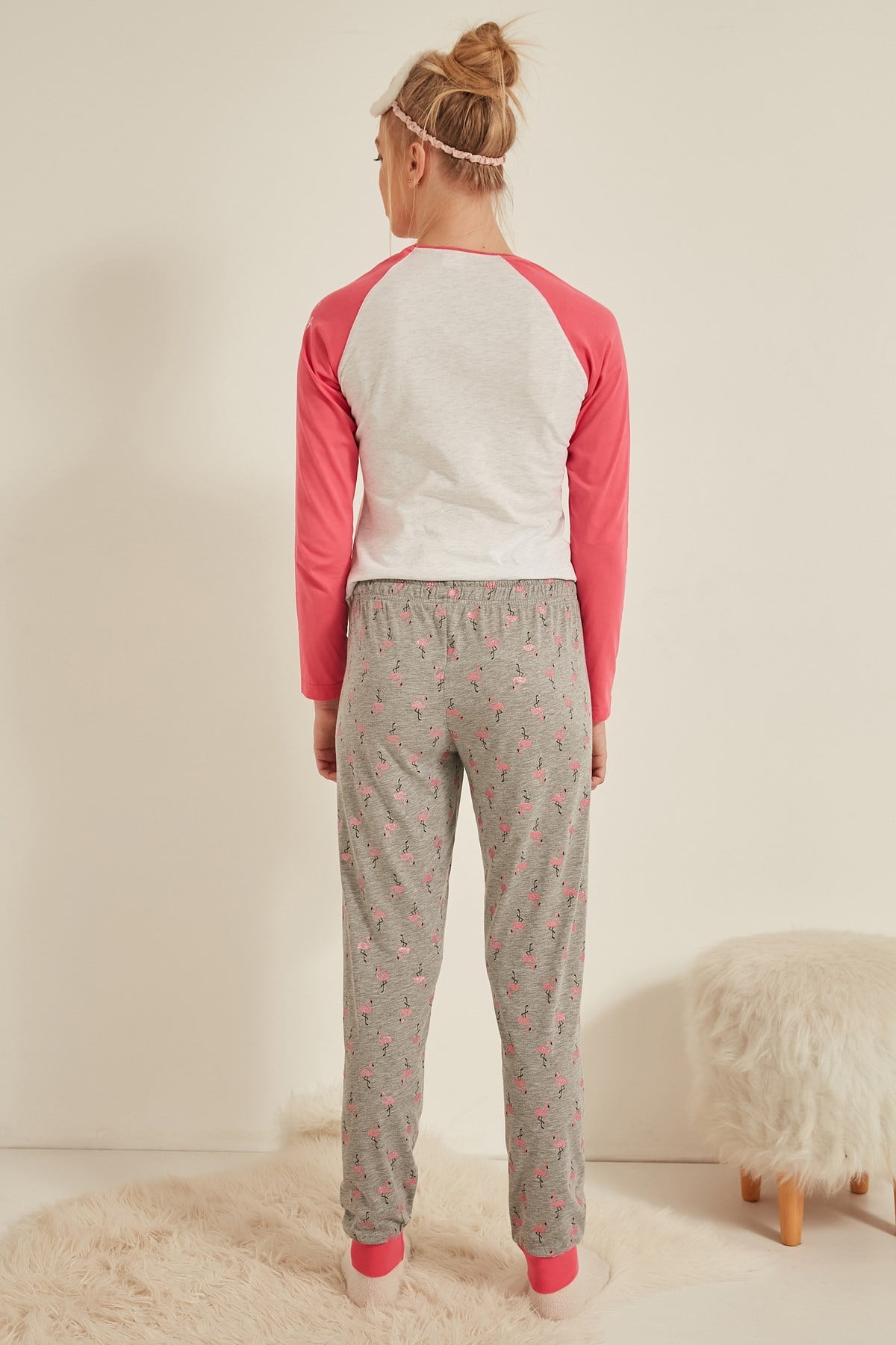 C&City Kadın Uzun Kol Pijama Takım 0041604949 Fuşya