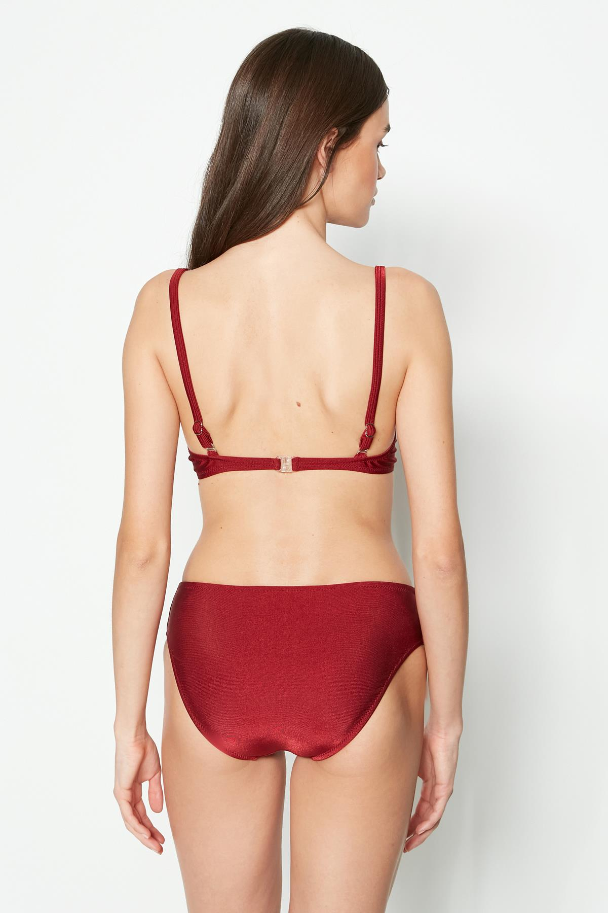 C&City Kaplı Toparlayıcı Bikini Takım 3221 Bordo
