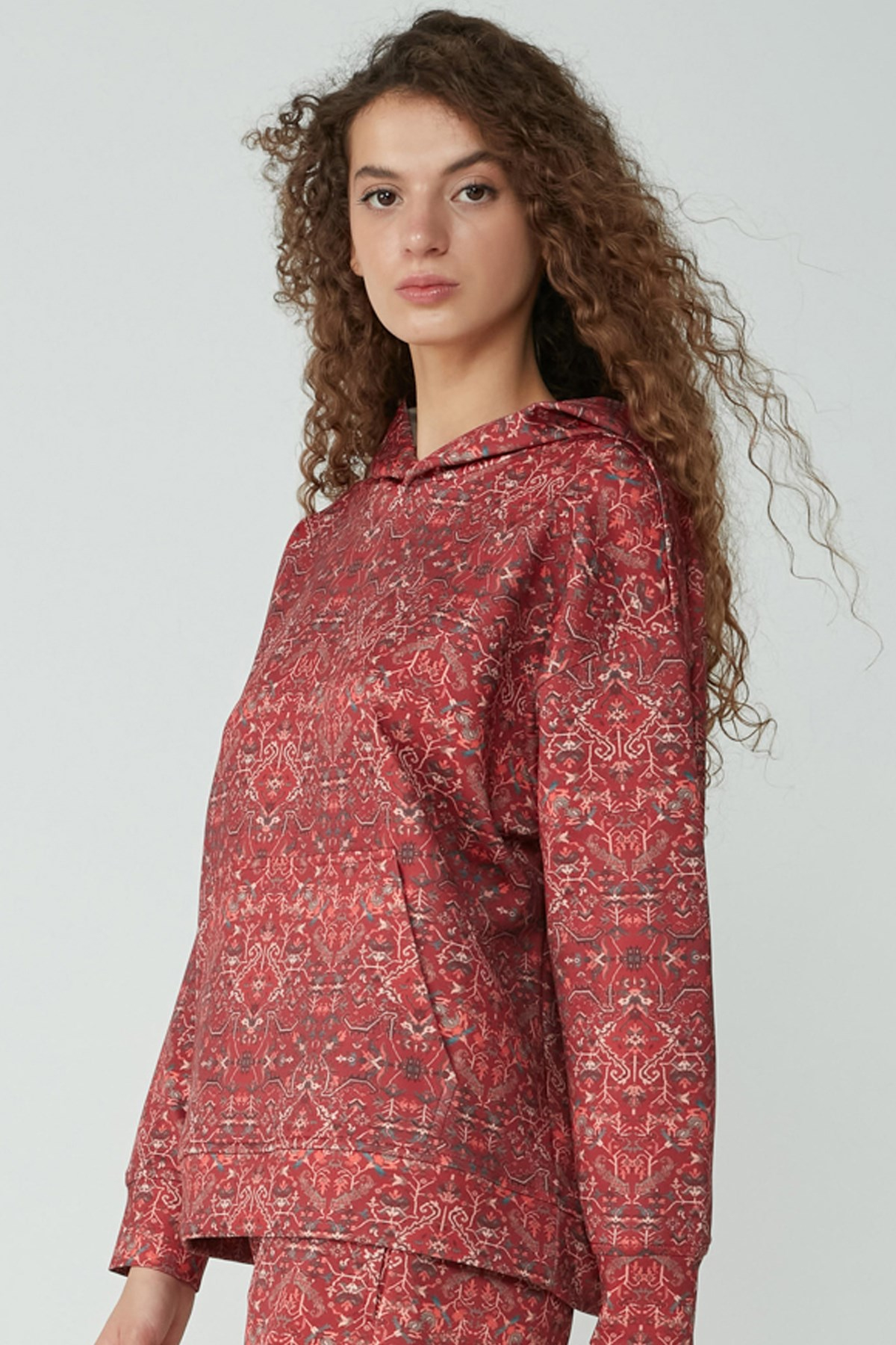 C&City Kapüşonlu Sweatshirt 827 Kremit