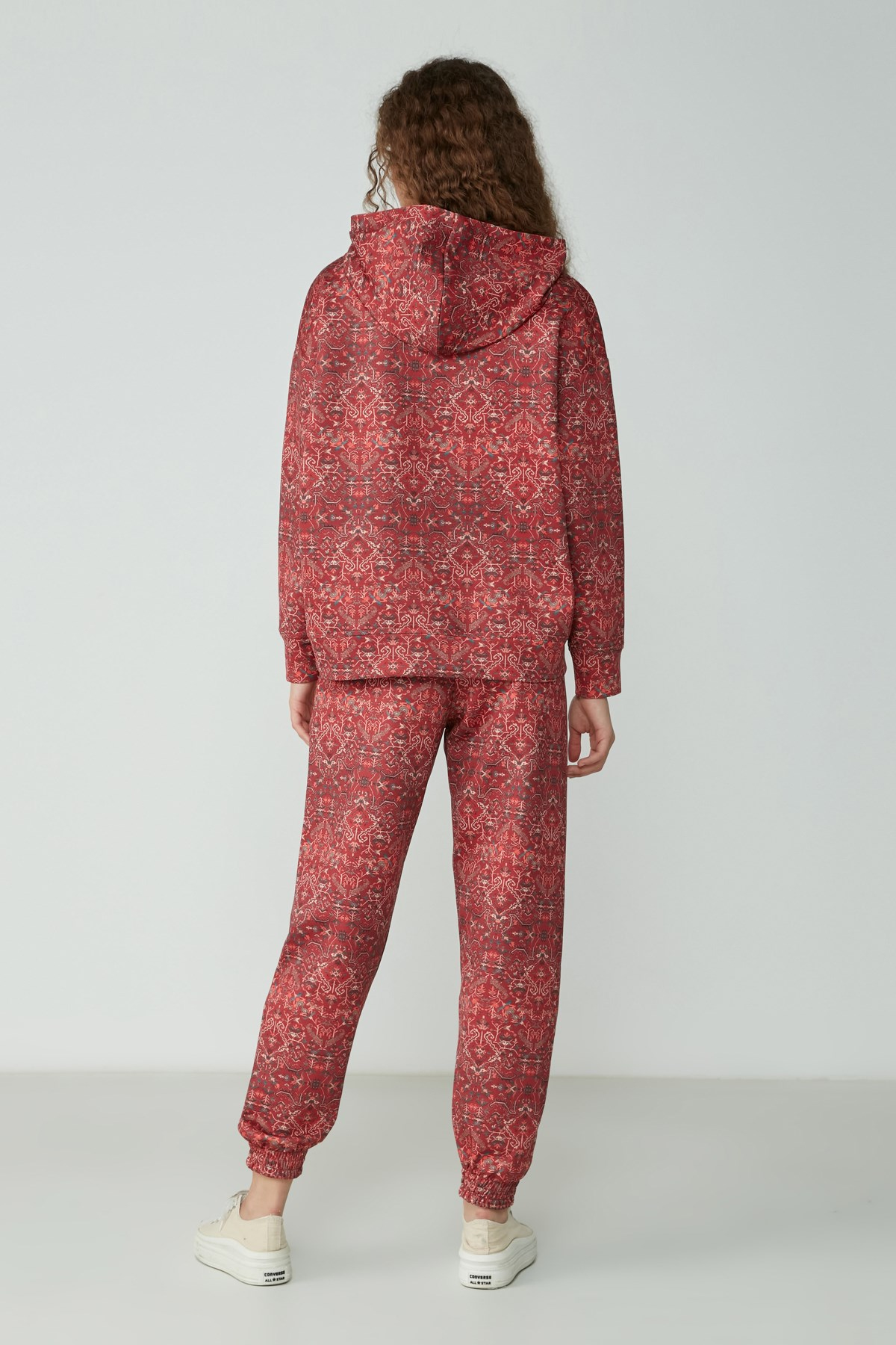 C&City Kapüşonlu Sweatshirt Pantolon Takım 9117 Kremit