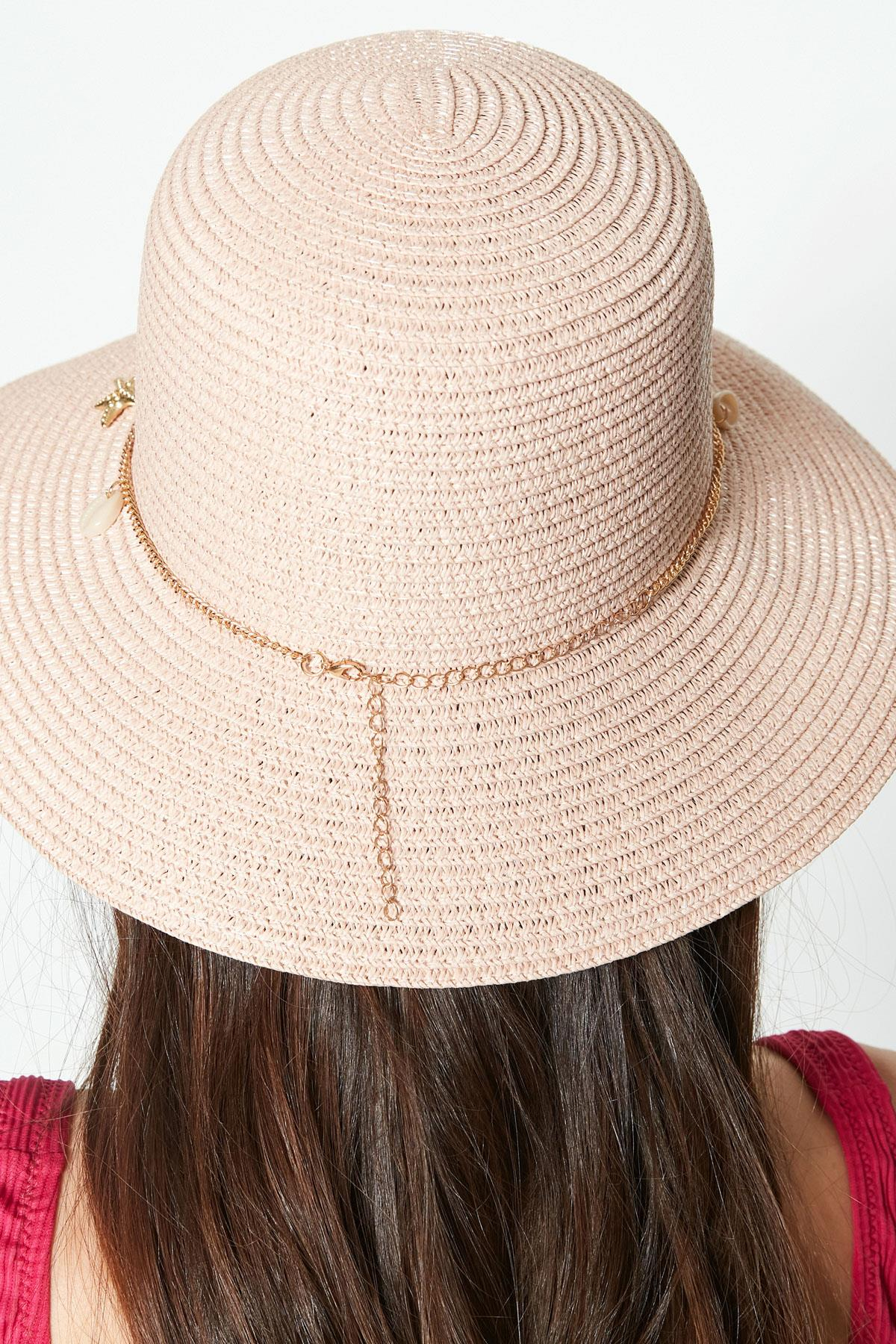 C&City Kadın Kısa Kenar Hasır Plaj Şapka Y23730-51 Pudra