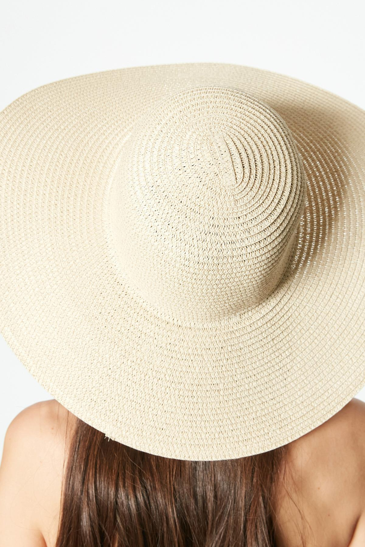 C&City Kısa Kenar Hasır Plaj Şapkası Y8201 Açık Bej