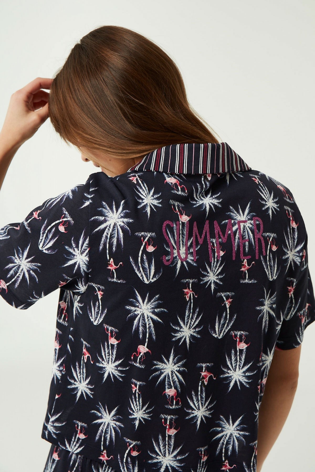 C&City Kısa Kol Pijama Takım 12272 Çok Renkli