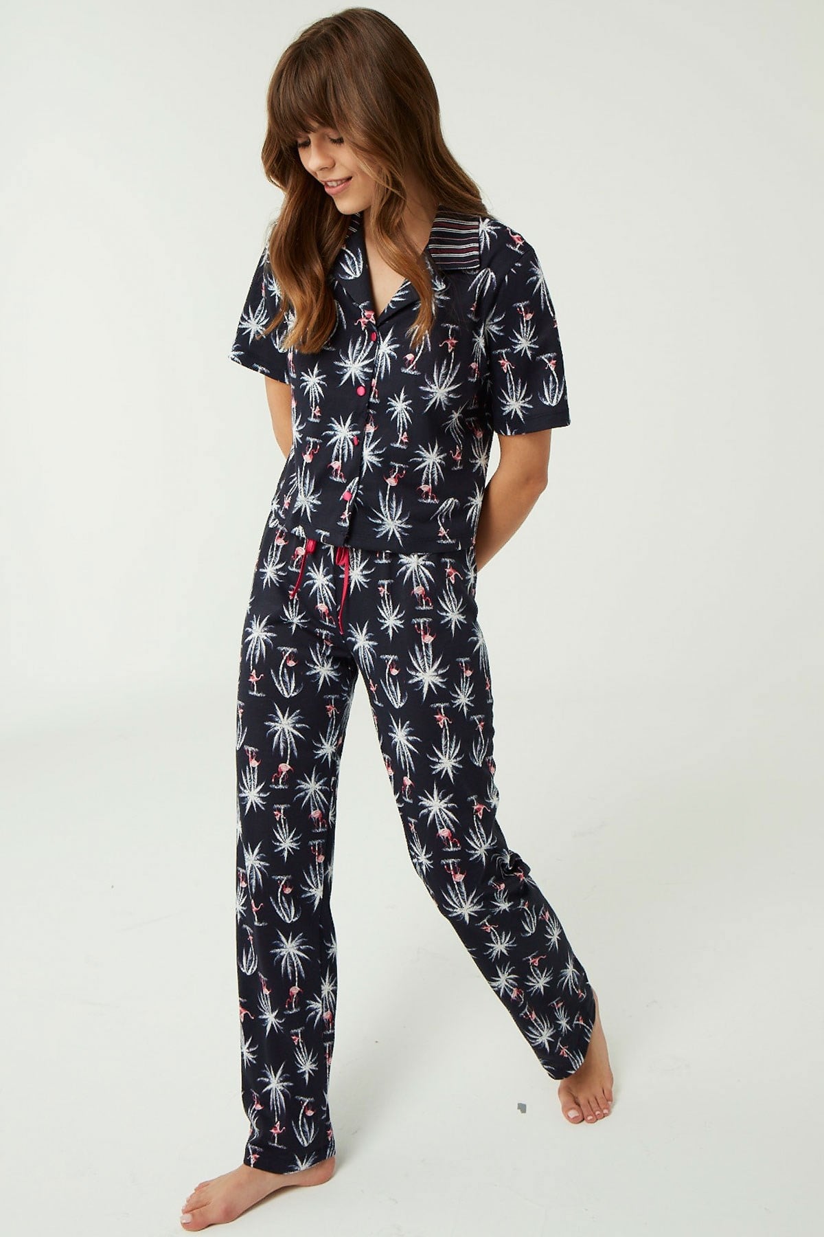 C&City Kısa Kol Pijama Takım 12272 Çok Renkli
