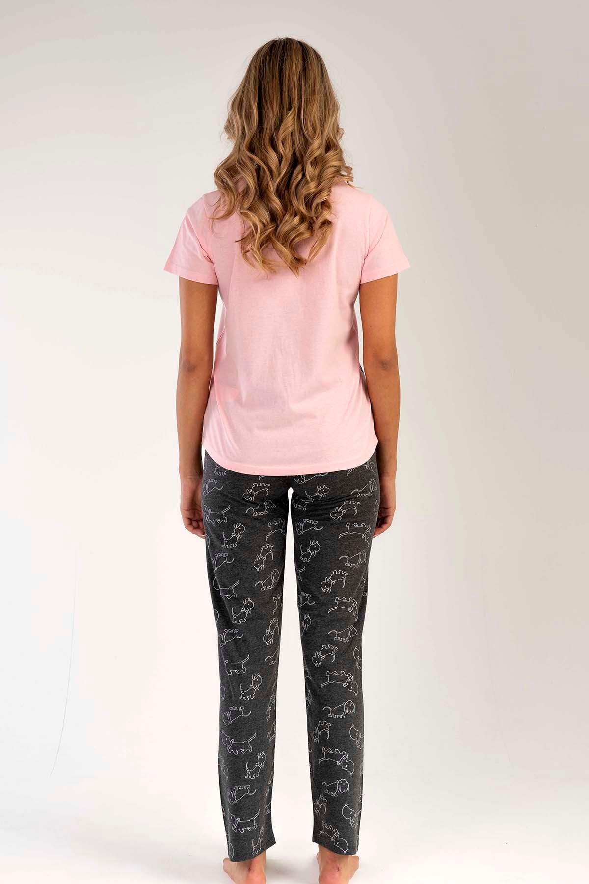 C&City Kısa Kol Pijama Takım Pembe-441023