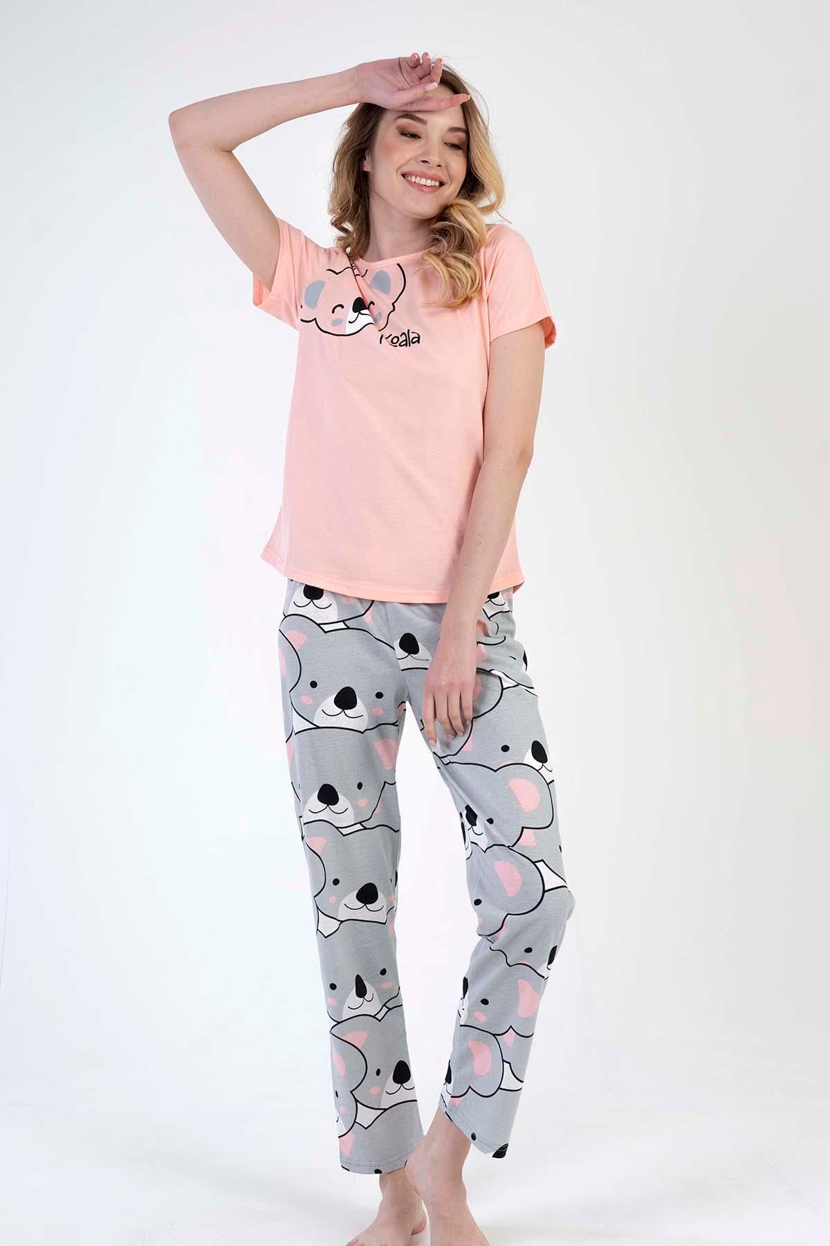 C&City Kısa Kol Pijama Takım Pembe-441015