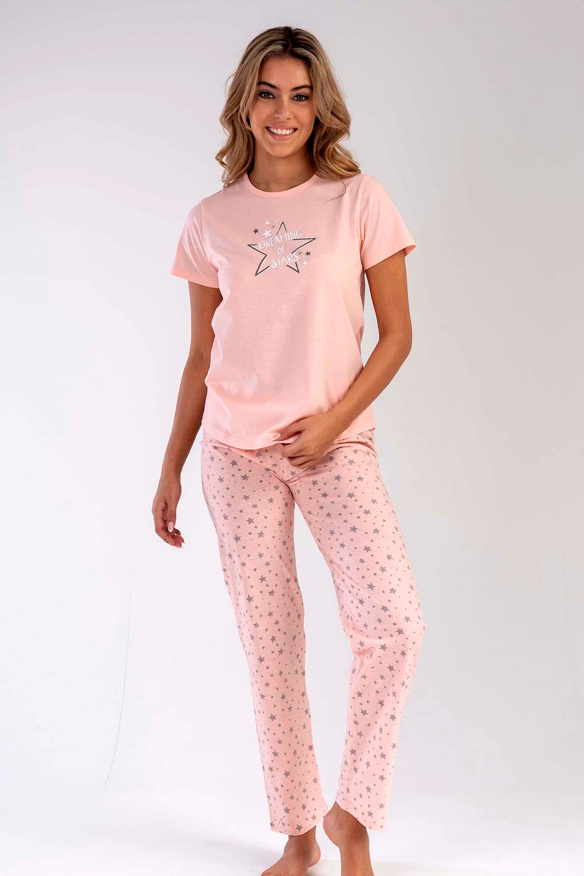 C&City 2023 Kısa Kol Pijama Takım Pembe-441028