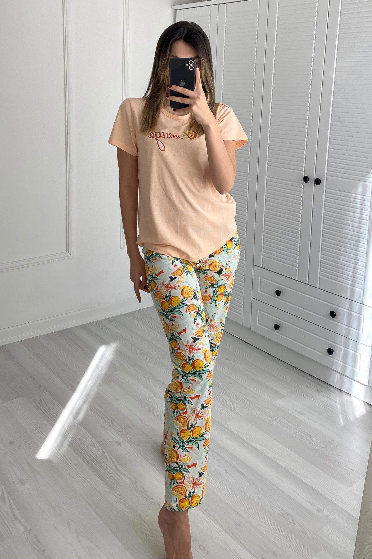 C&City 2023 Kısa Kol Pijama Takım Pembe-441010