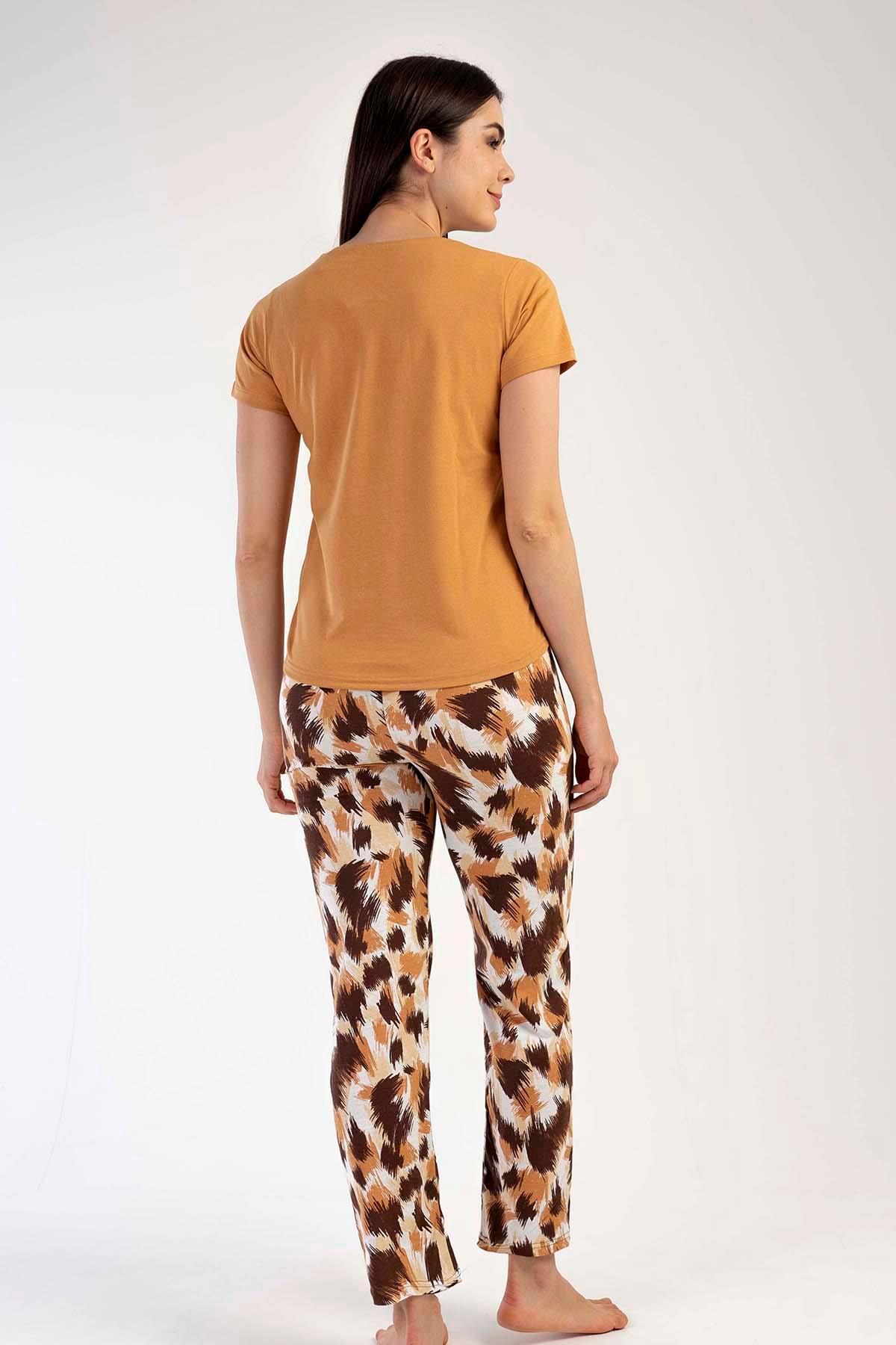C&City Kısa Kol Pijama Takım Sütlü Kahve-441018
