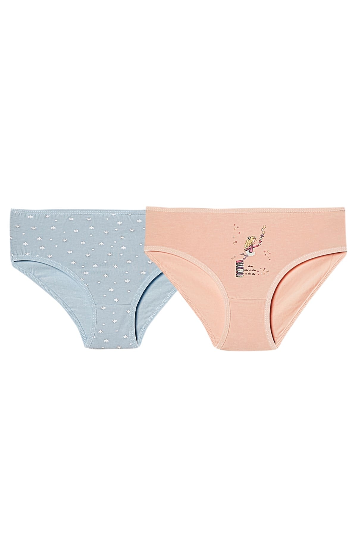 C&City Kız Çocuk 2'li Baskılı Slip Külot 1030 K-101