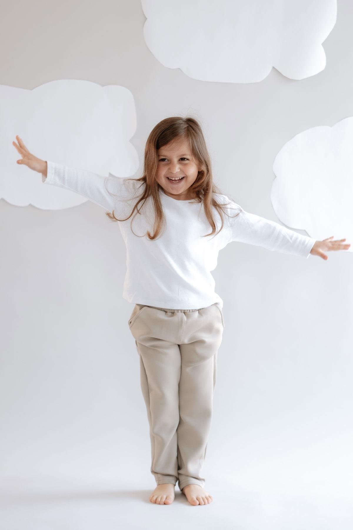 C&City Kız Çocuk Düz Paça Eşofman Altı 870 Taş