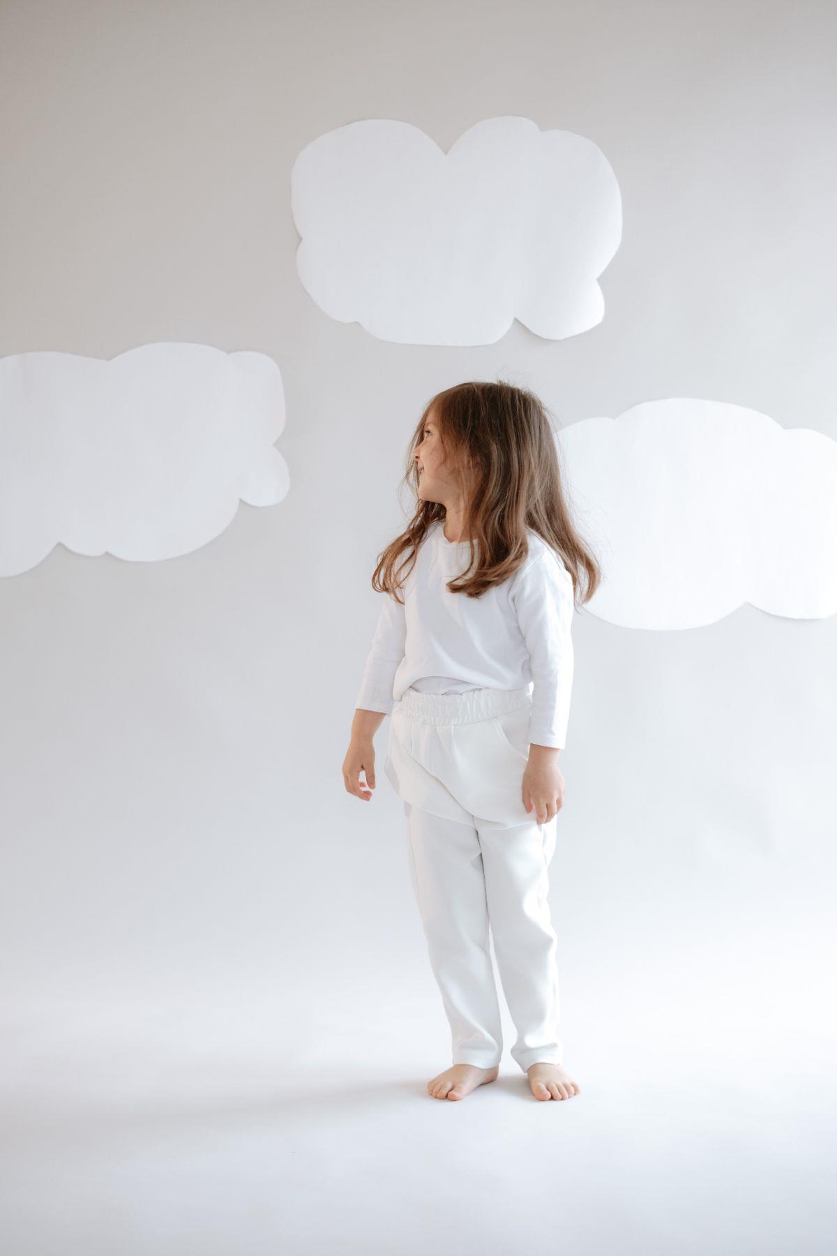 C&City Kız Çocuk Düz Paça Eşofman Altı 870 Ekru