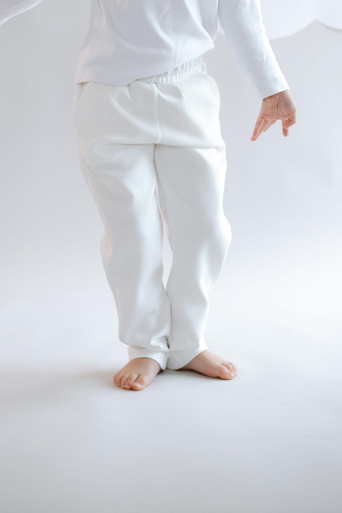 C&City Kız Çocuk Düz Paça Eşofman Altı 870 Ekru