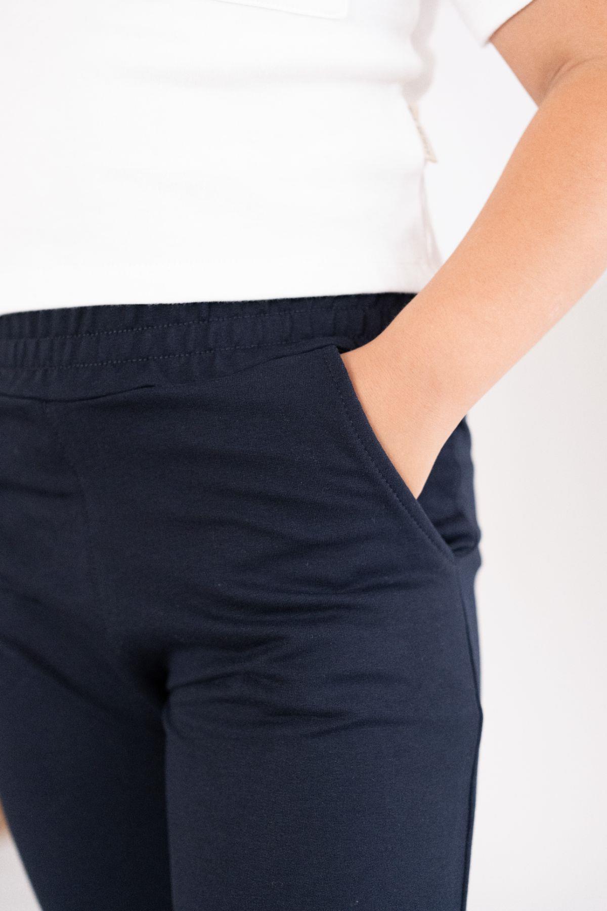 C&City Kız Çocuk İspanyol Paça Eşofman Altı 761 Lacivert