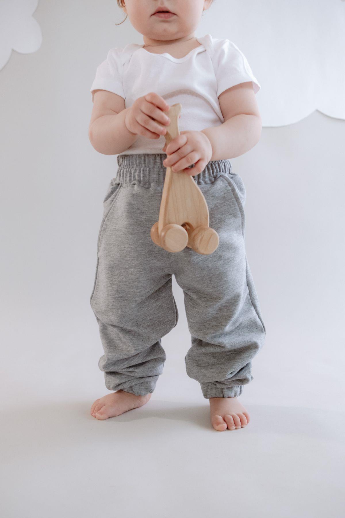 C&City Kız Çocuk Lastikli Paça Eşofman Altı 760 Gri