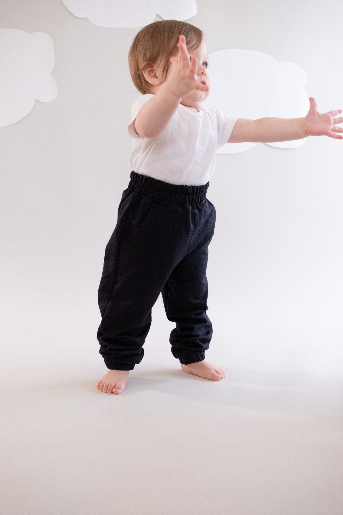 C&City Kız Çocuk Lastikli Paça Eşofman Altı 760 Lacivert