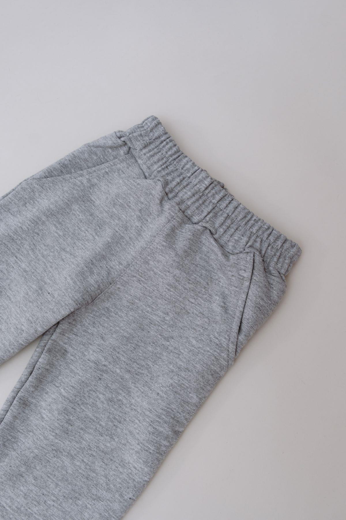 C&City Kız Çocuk Lastikli Paça Eşofman Altı 760 Gri