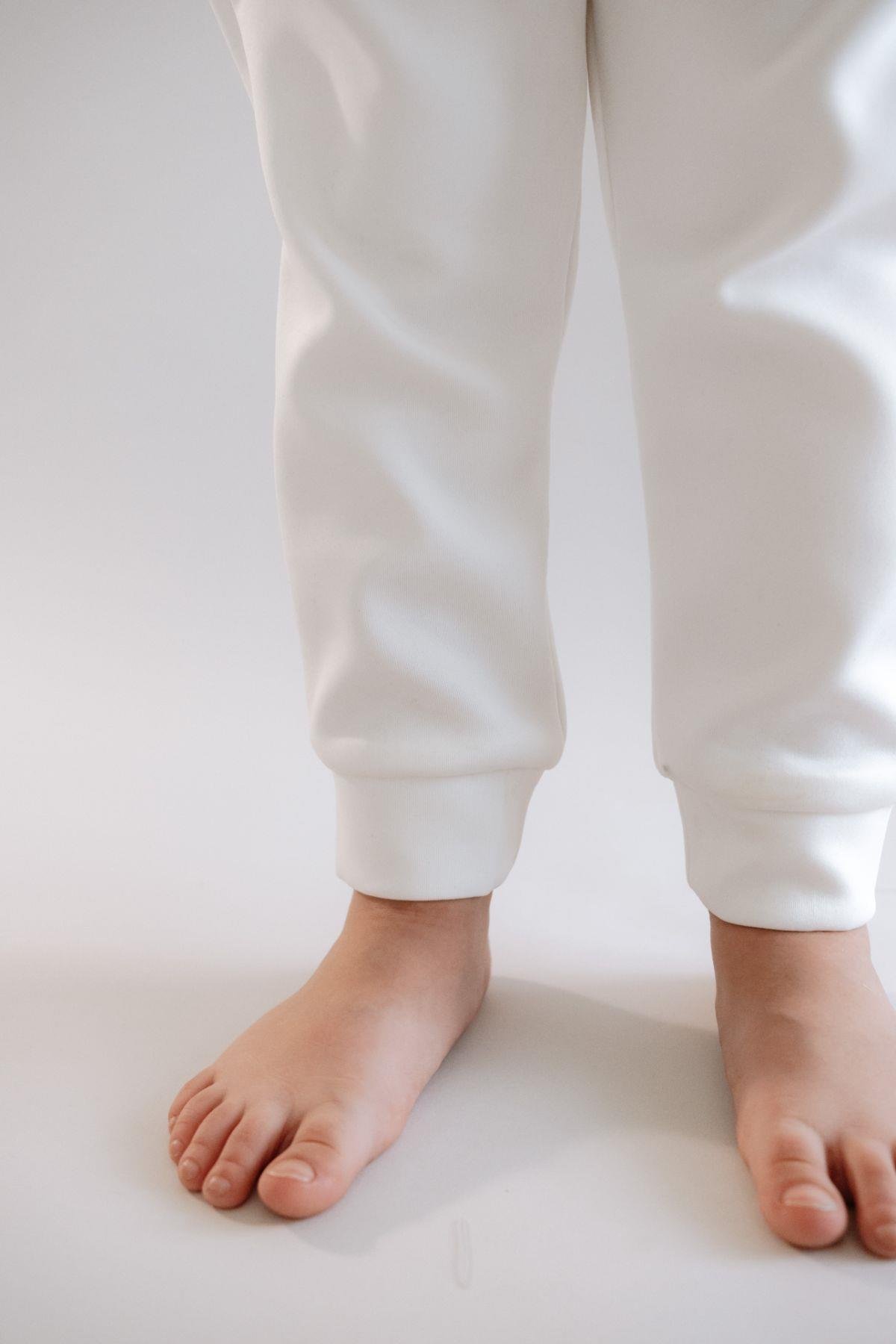 C&City Kız Çocuk Manşetli Paça Eşofman Altı 871 Ekru