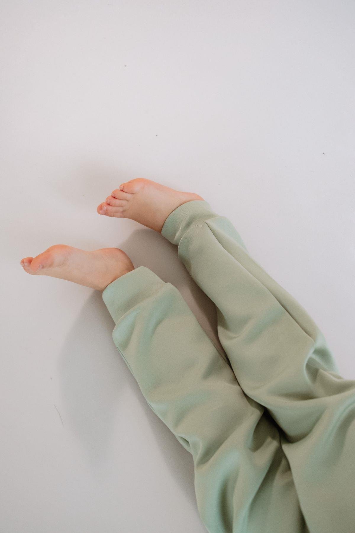 C&City Kız Çocuk Manşetli Paça Eşofman Altı 871 Fıstık Yeşil