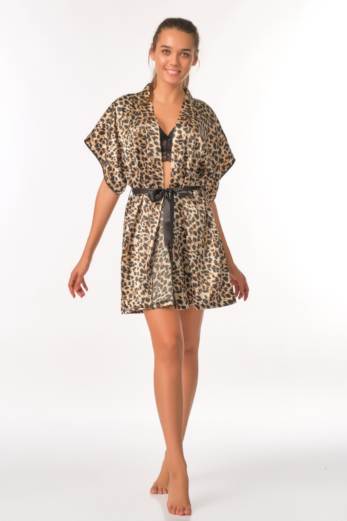 C&City Leopar Kadın Sabahlık Leopar